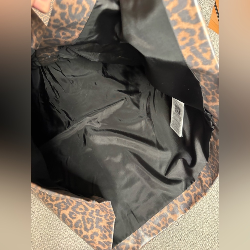 Noisy May Leopard Shiny Canvas Long Coat – Size Small (NWT) - Picture 8 of 16